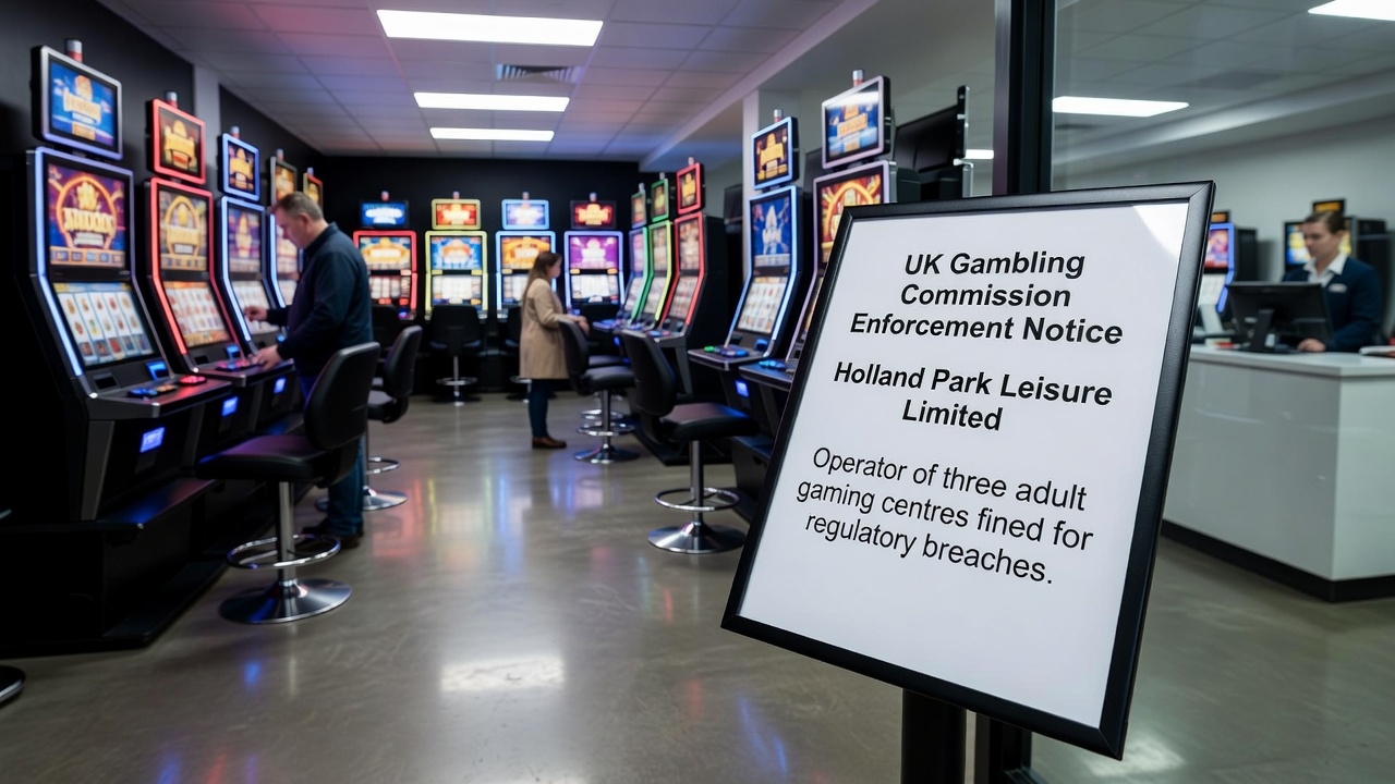 Interior view of a UK high-street adult gaming centre with slot machines